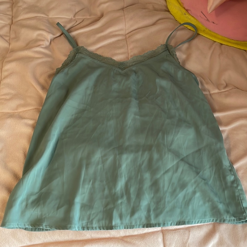 Lace satin cami
